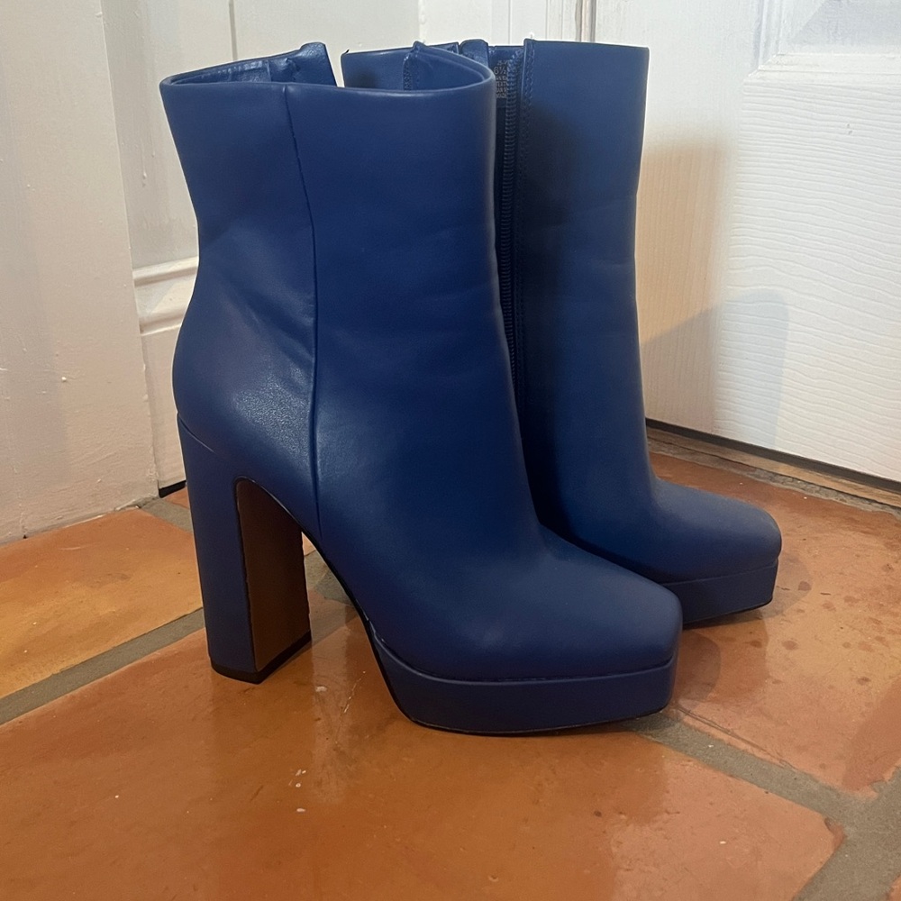 Blue Ankle Boots